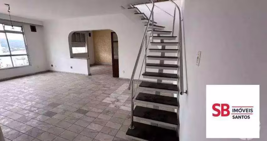 Cobertura com 2 dormitórios à venda, 215 m² - ponta da praia - santos/sp