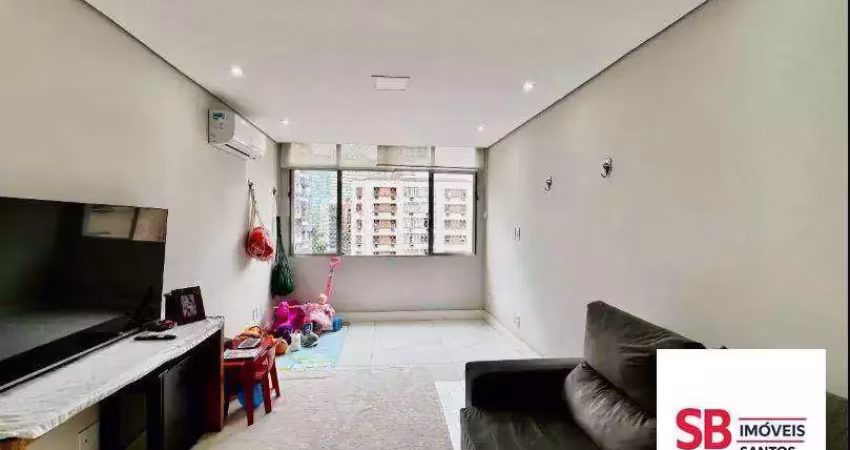 Apartamento com 2 dormitórios à venda, 87 m² por r$ 800.000,00 - boqueirão - santos/sp