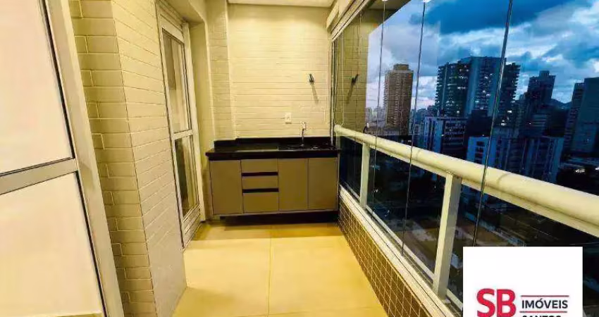 Apartamento com 1 dormitório à venda, 60 m² por r$ 720.000,00 - boqueirão - santos/sp