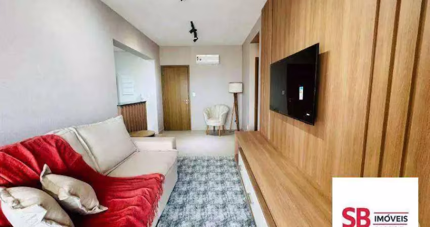 Apartamento com 1 dormitório à venda, 60 m² por r$ 850.000 - boqueirão - santos/sp