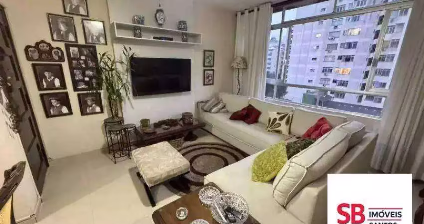 Apartamento com 3 dormitórios à venda, 147 m² por r$ 800.000 - boqueirão - santos/sp