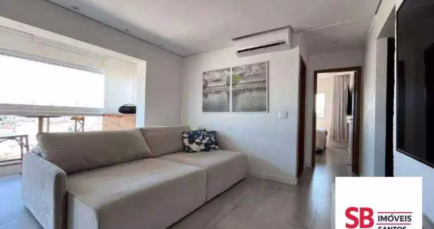 Apartamento com 1 dormitório à venda, 56 m² por r$ 689.000 - boqueirão - santos/sp