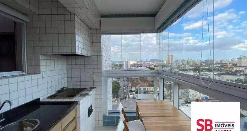 Apartamento com 1 dormitório à venda, 56 m² por r$ 650.000,00 - boqueirão - santos/sp