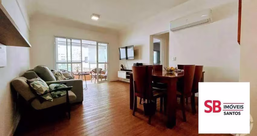 Apartamento com 2 dormitórios à venda, 84 m² por r$ 950.000 - boqueirão - santos/sp