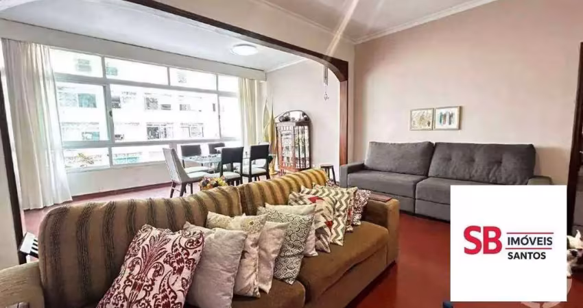 Apartamento com 3 dormitórios à venda, 177 m² por r$ 965.000 - boqueirão - santos/sp