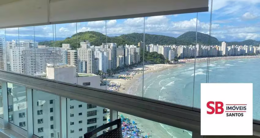 Cobertura com 3 dormitórios à venda, 196 m² por r$ 2.450.000 - tombo - guarujá/sp