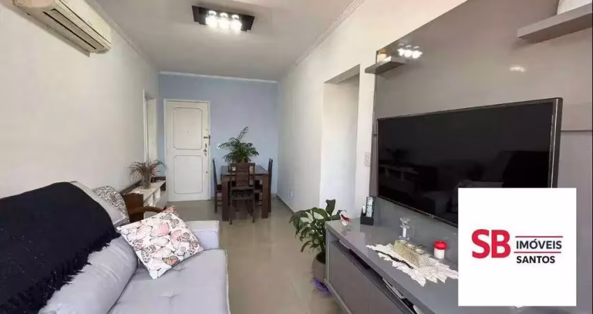 Apartamento com 2 dormitórios à venda, 66 m² por r$ 550.000 - embaré - santos/sp