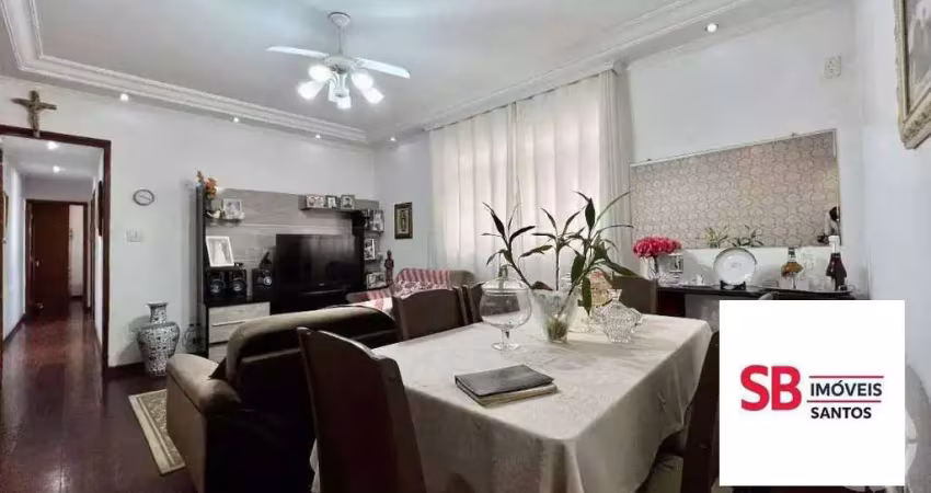 Apartamento com 2 dormitórios à venda, 127 m² por r$ 550.000 - embaré - santos/sp