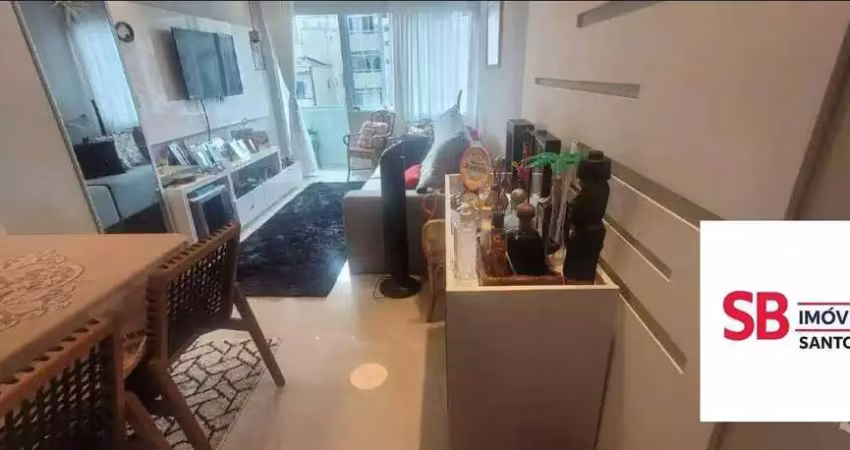 Apartamento com 1 dormitório à venda, 50 m² por r$ 580.000 - embaré - santos/sp
