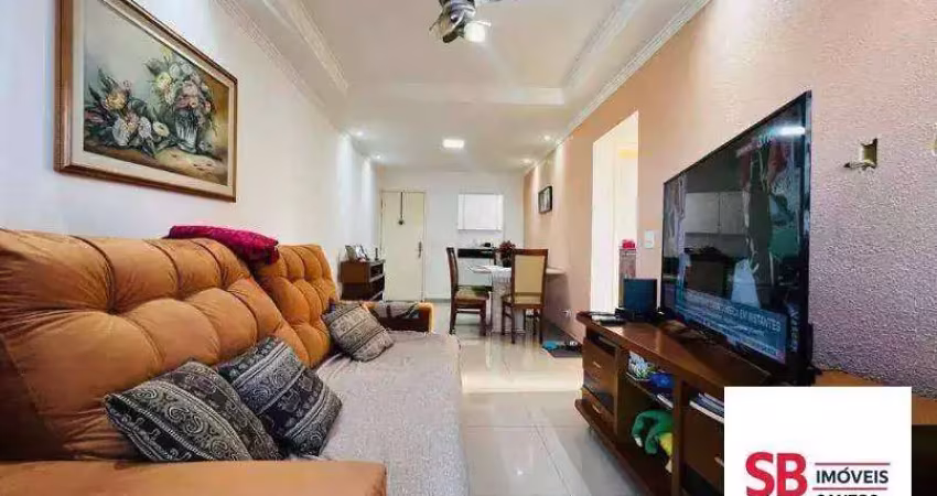 Apartamento com 2 dormitórios à venda, 74 m² por r$ 530.000,00 - embaré - santos/sp