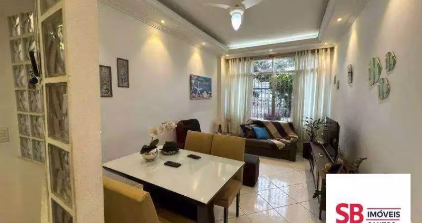 Apartamento com 2 dormitórios à venda, 77 m² por r$ 630.000 - boqueirão - santos/sp