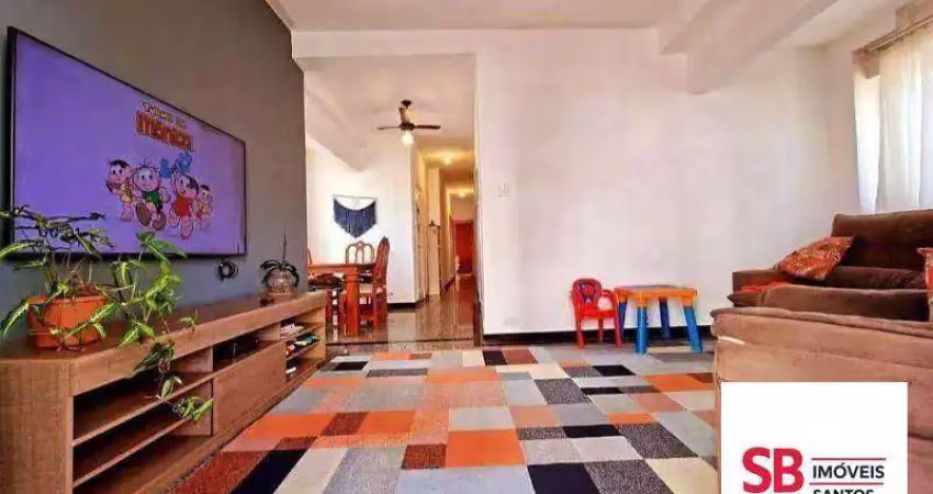 Cobertura com 3 dormitórios à venda, 124 m² por r$ 650.000 - embaré - santos/sp
