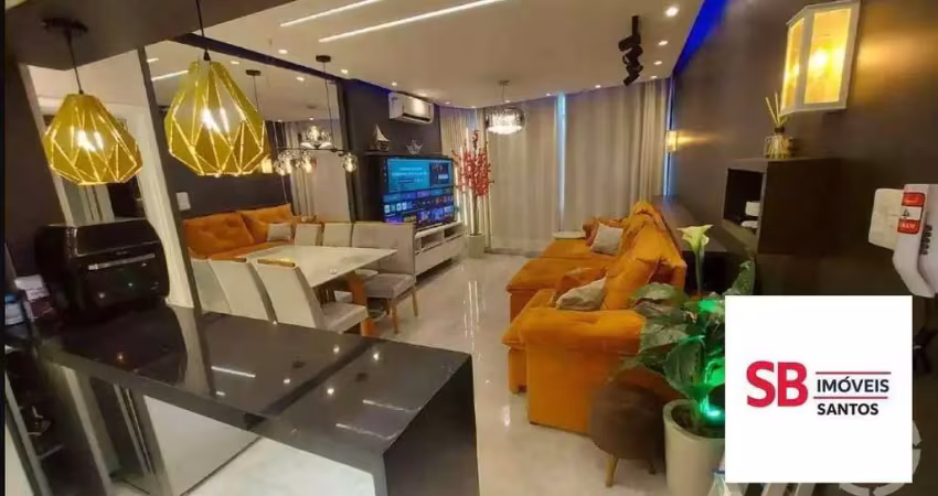 Apartamento com 1 dormitório à venda, 65 m² por r$ 724.000 - boqueirão - santos/sp