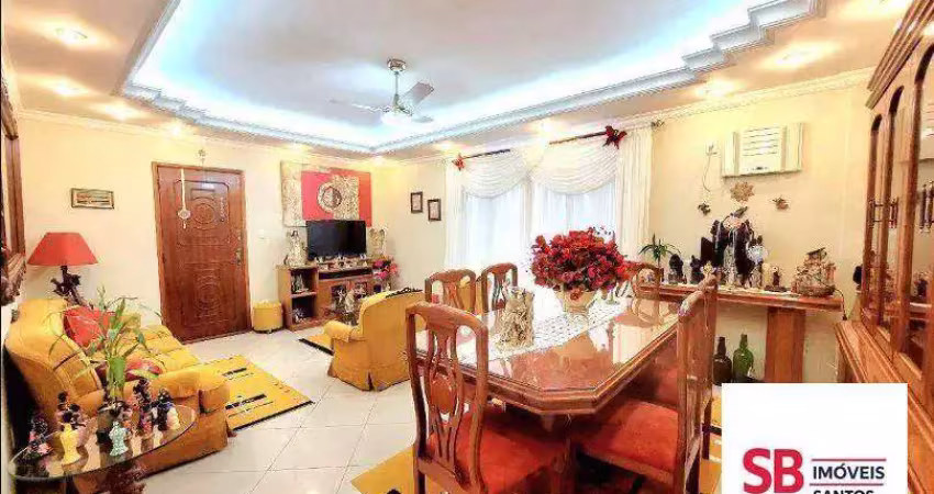 Apartamento com 3 dormitórios à venda, 127 m² por r$ 715.000 - embaré - santos/sp