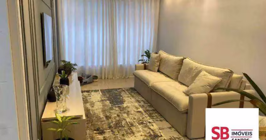 Apartamento com 3 dormitórios à venda, 164 m² por r$ 840.000 - embaré - santos/sp