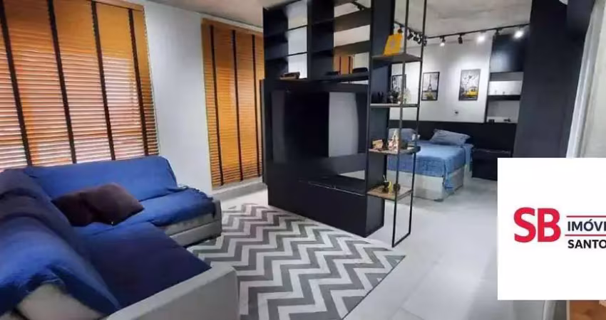 Apartamento com 1 dormitório à venda, 72 m² por r$ 885.000 - embaré - santos/sp