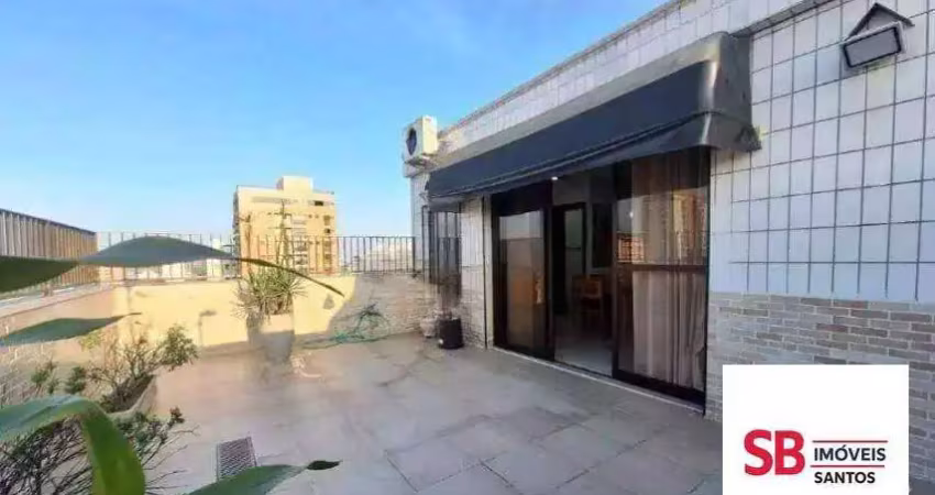 Cobertura com 2 dormitórios à venda, 145 m² por r$ 630.000 - aparecida - santos/sp