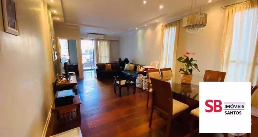 Apartamento com 3 dormitórios à venda, 140 m² por r$ 799.000,00 - embaré - santos/sp