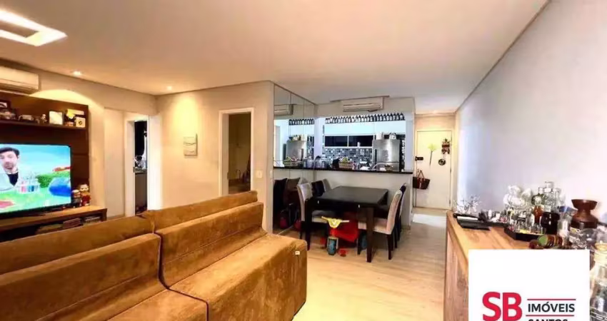 Apartamento com 2 dormitórios à venda, 92 m² por r$ 850.000,00 - ponta da praia - santos/sp