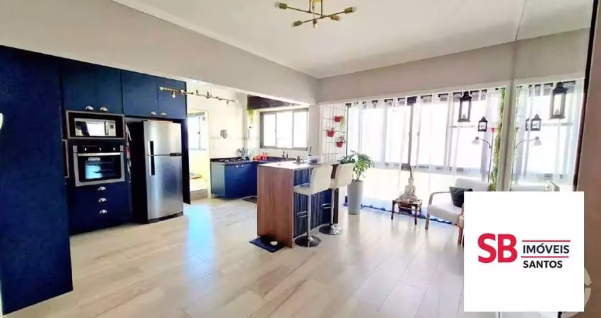 Apartamento com 2 dormitórios à venda, 103 m² por r$ 852.000,00 - ponta da praia - santos/sp