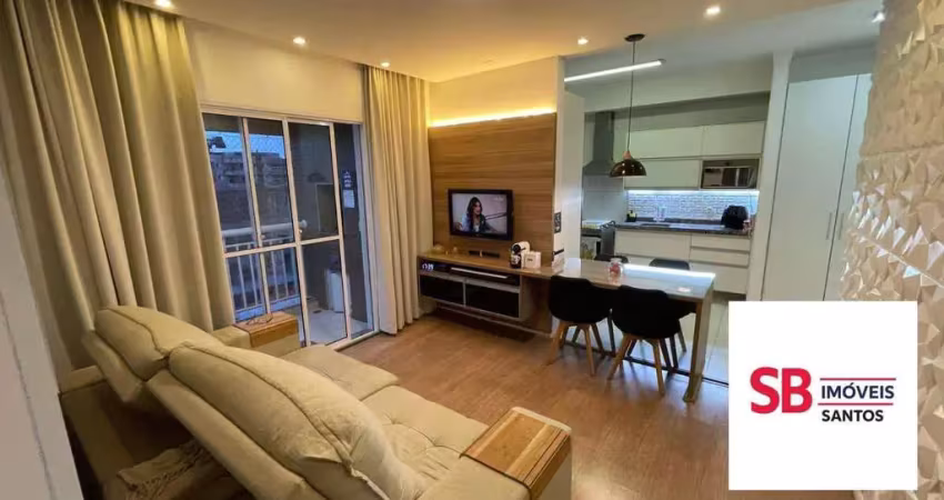 Apartamento com 2 dormitórios à venda por r$ 589.000,00 - estuário - santos/sp
