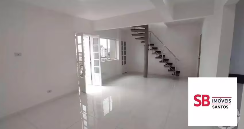 Cobertura com 3 dormitórios à venda, 149 m² por r$ 850.000,00 - vila belmiro - santos/sp