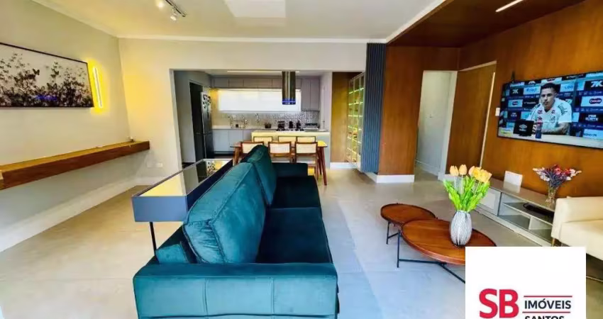 Apartamento com 3 dormitórios à venda, 140 m² por r$ 1.490.000,00 - ponta da praia - santos/sp