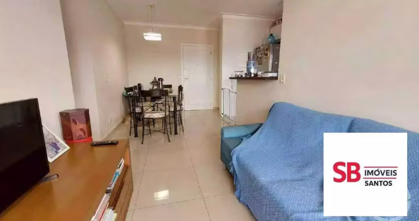 Apartamento com 2 dormitórios à venda, 63 m² por r$ 645.000,00 - marapé - santos/sp