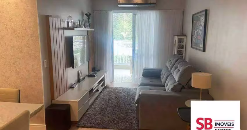 Apartamento com 3 dormitórios à venda, 86 m² por r$ 740.000,00 - marapé - santos/sp
