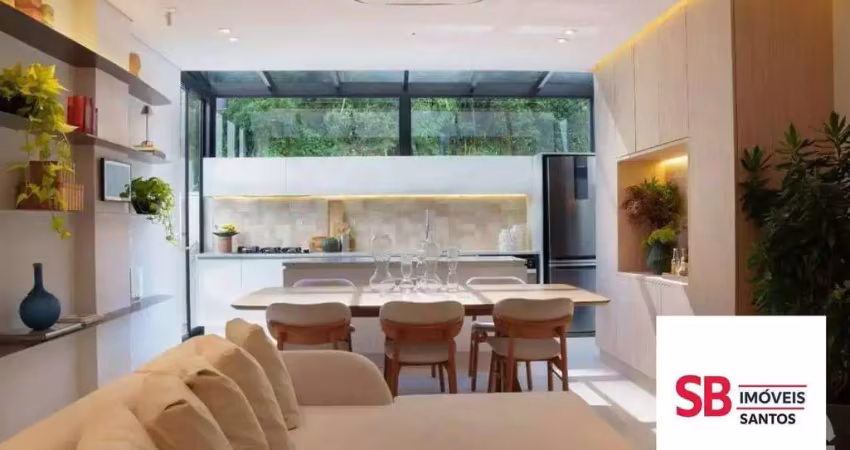 Apartamento garden com 2 dormitórios à venda, 64 m² por r$ 915.000,00 - marapé - santos/sp