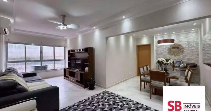Apartamento com 3 dormitórios à venda, 177 m² por r$ 800.000,00 - campo grande - santos/sp