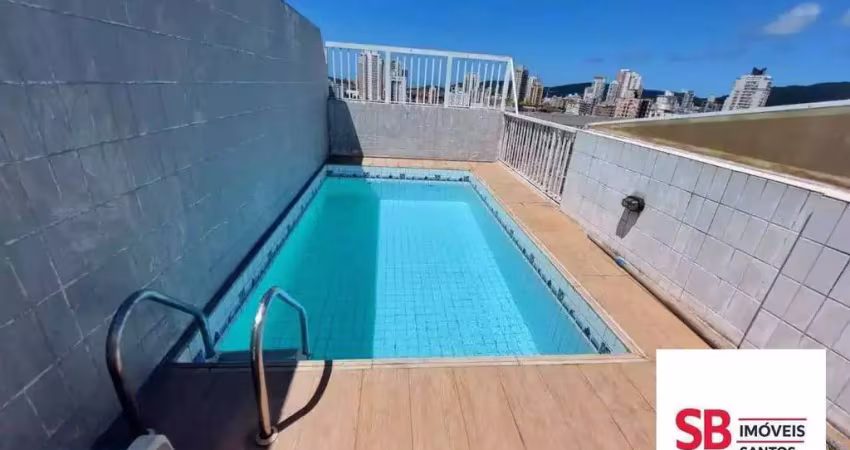 Cobertura com 5 dormitórios à venda, 256 m² por r$ 1.350.000,00 - aparecida - santos/sp