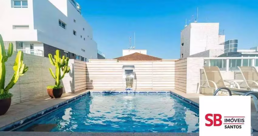 Cobertura com 3 dormitórios à venda, 194 m² por r$ 1.300.000,00 - aparecida - santos/sp
