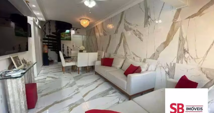 Cobertura com 3 dormitórios à venda, 263 m² por r$ 1.590.000,00 - boqueirão - santos/sp