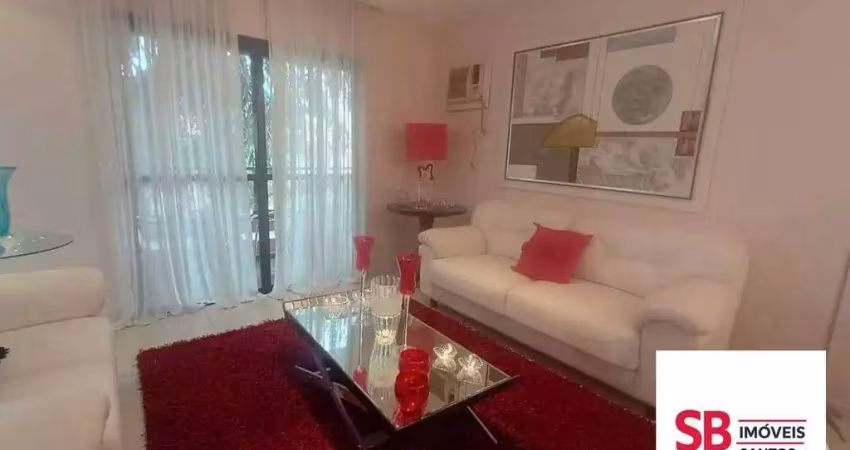 Apartamento com 3 dormitórios à venda, 200 m² por r$ 1.295.000,00 - boqueirão - santos/sp
