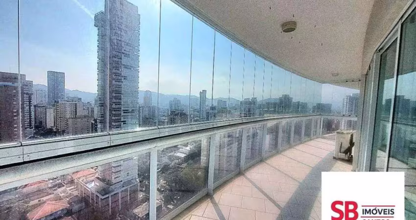 Apartamento com 3 dormitórios à venda, 162 m² por r$ 1.700.000,00 - boqueirão - santos/sp