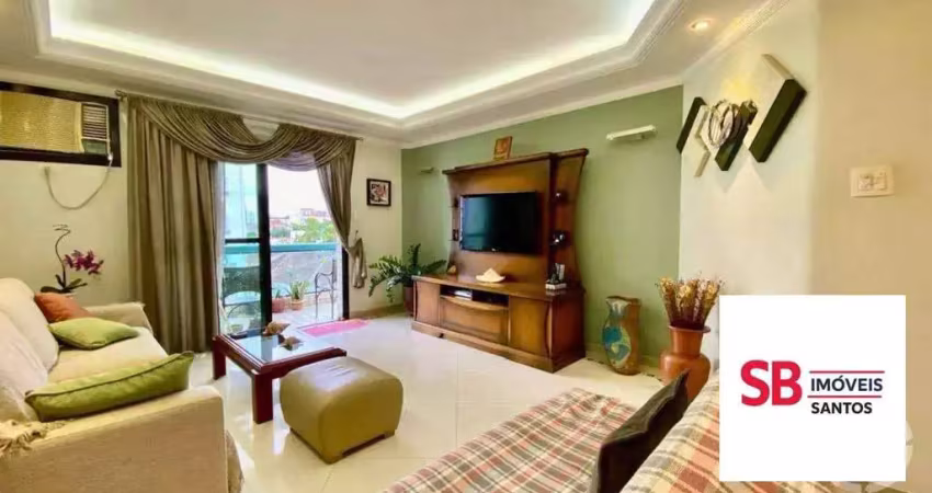 Apartamento com 3 dormitórios à venda, 150 m² por r$ 1.050.000,00 - embaré - santos/sp