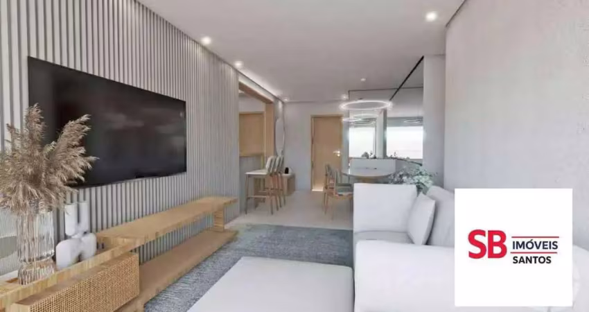 Apartamento com 2 dormitórios à venda, 122 m² por r$ 1.290.000,00 - embaré - santos/sp