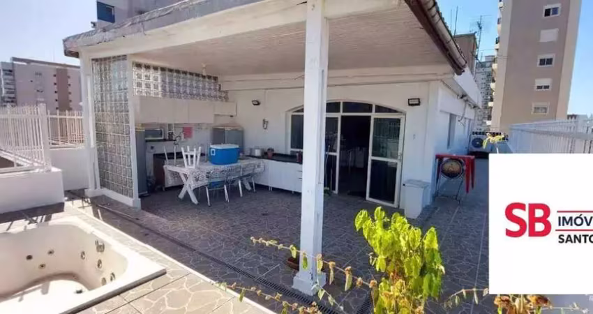 Cobertura com 4 dormitórios à venda, 242 m² por r$ 1.300.000,00 - gonzaga - santos/sp
