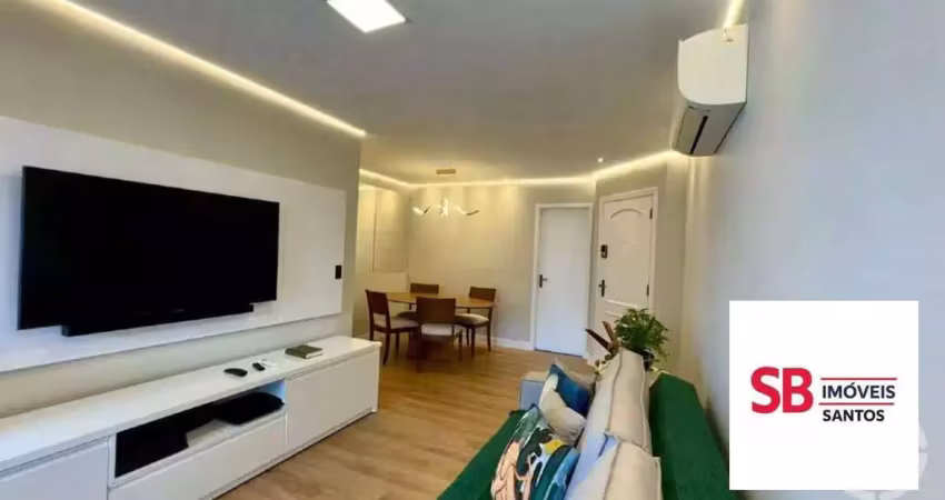 Apartamento com 2 dormitórios à venda, 94 m² por r$ 1.250.000,00 - gonzaga - santos/sp