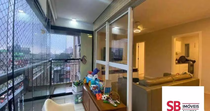 Apartamento com 3 dormitórios à venda, 80 m² por r$ 1.190.000,00 - gonzaga - santos/sp