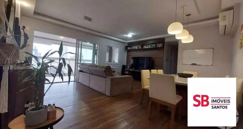 Apartamento com 3 dormitórios à venda, 131 m² por r$ 1.820.000,00 - embaré - santos/sp