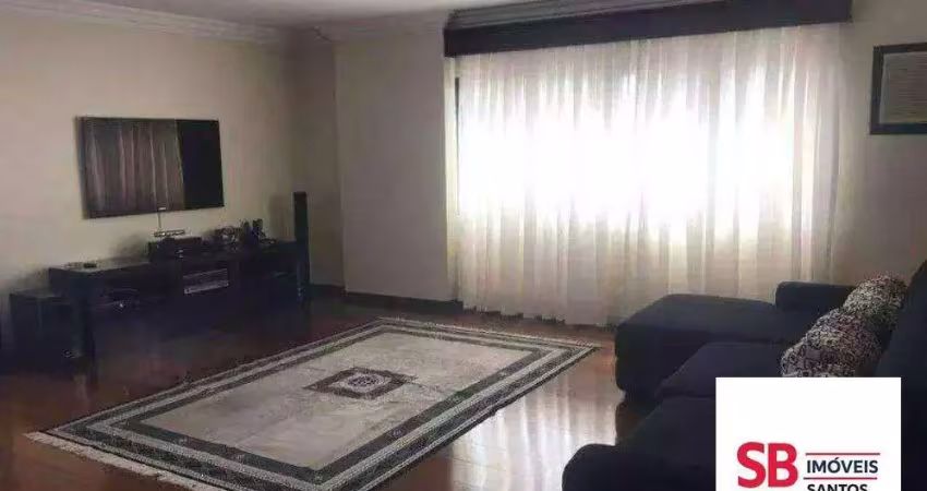 Apartamento com 3 dormitórios à venda, 248 m² por r$ 1.380.000,00 - boqueirão - santos/sp