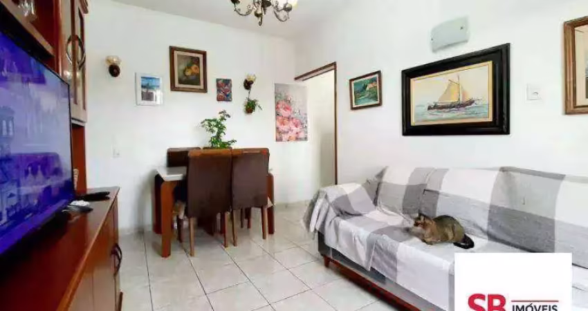 Apartamento com 2 dormitórios à venda, 65 m² por r$ 410.000 - boqueirão - santos/sp