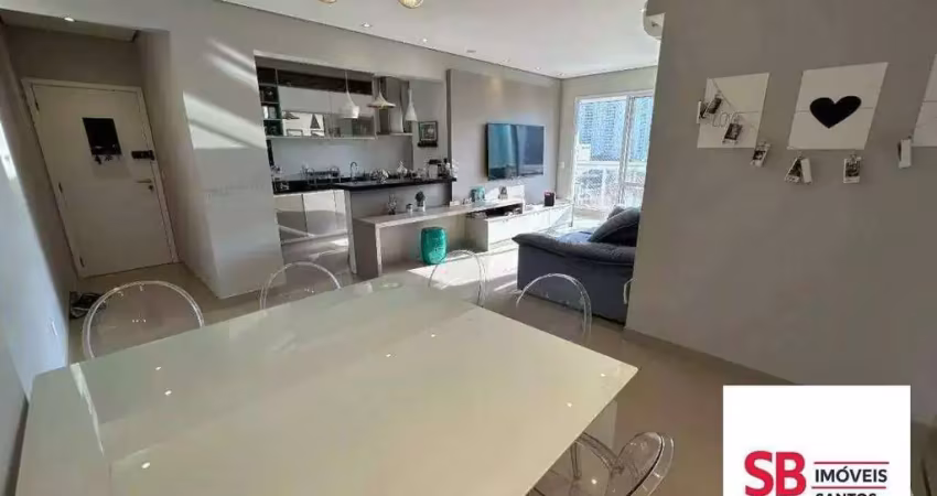 Apartamento com 2 dormitórios à venda, 85 m² por r$ 920.000,00 - marapé - santos/sp