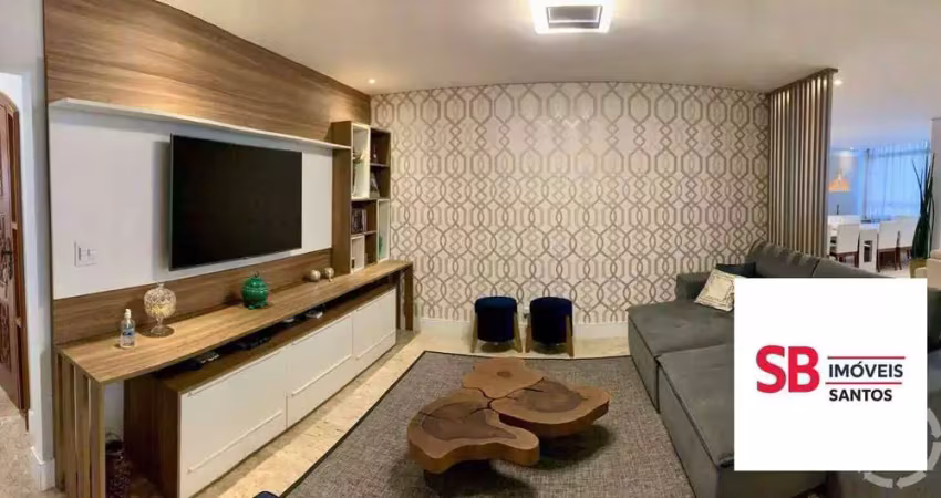 Apartamento com 4 dormitórios à venda, 311 m² por r$ 1.890.000,00 - boqueirão - santos/sp