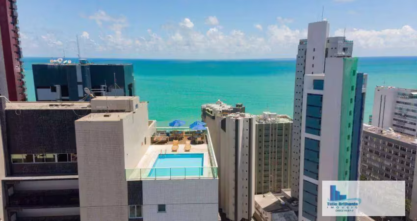 Apartamento com 1 dormitório à venda, 60 m² por r$ 550.000,00 - boa viagem - recife/pe