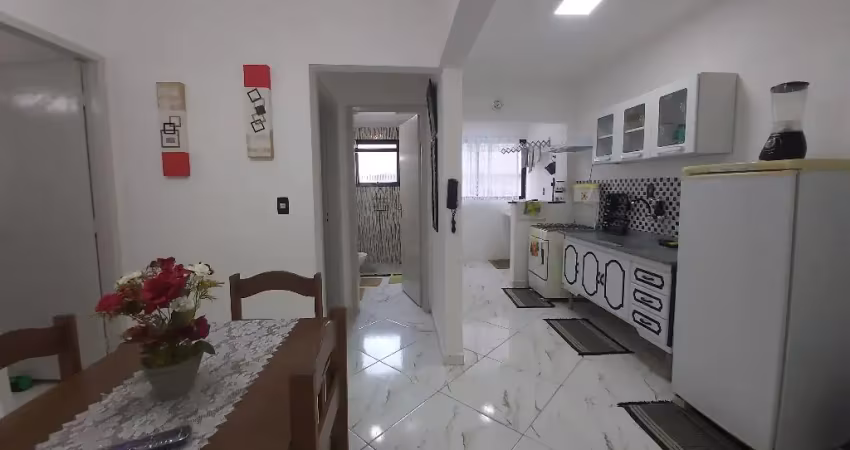 Apartamento impecável em prédio frente mar na aviação em praia grande