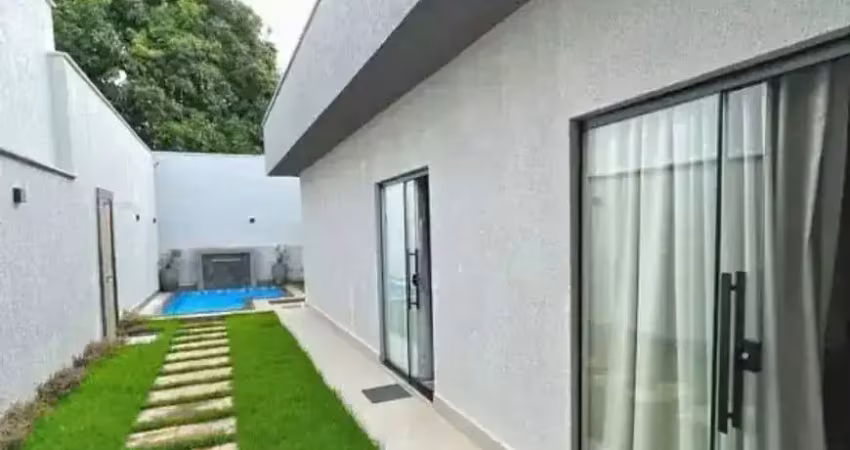 Casa nova com piscina e churrasqueira – 2 dormitórios em nova itanhaém