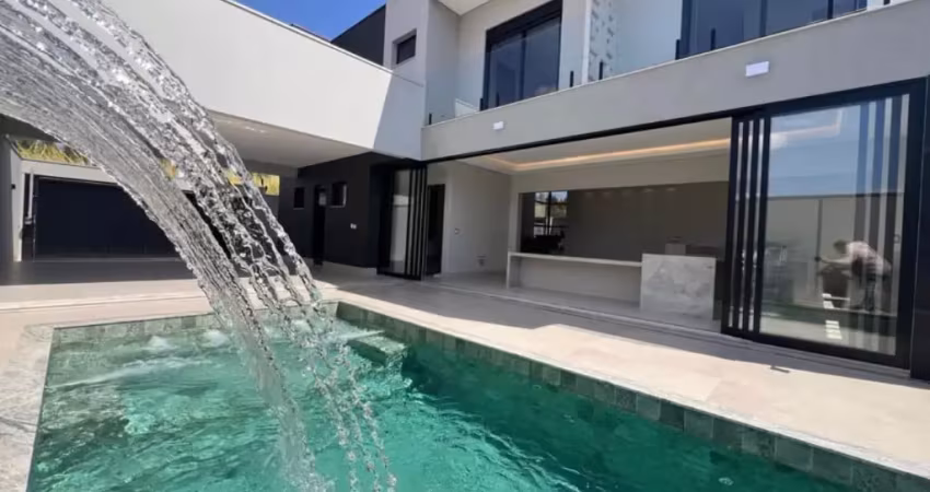 Casa térrea moderna com 3 quartos, piscina aquecida e cozinha gourmet – condomínio jardins barcelona